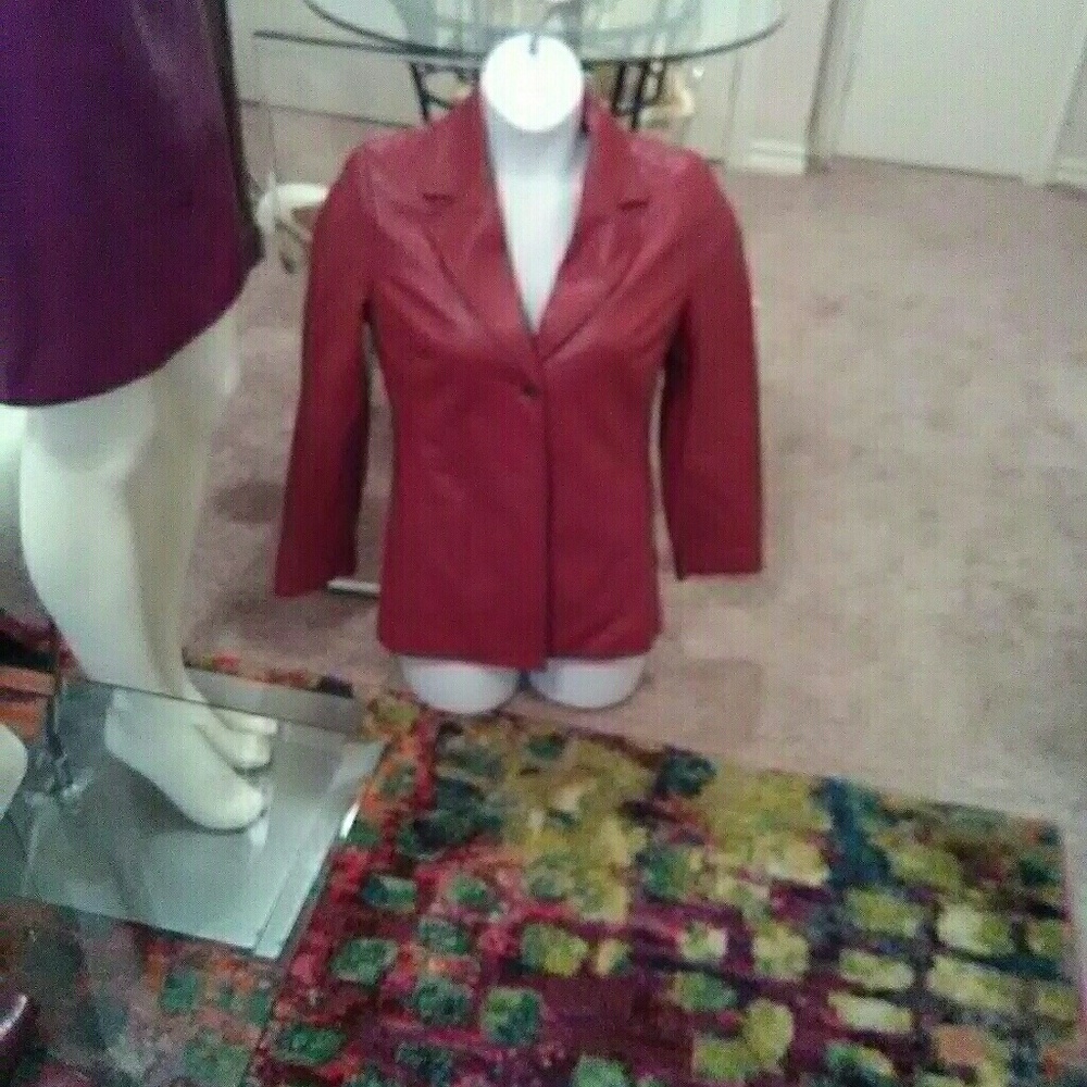Valerie Stevens Red Leather Jacket.
