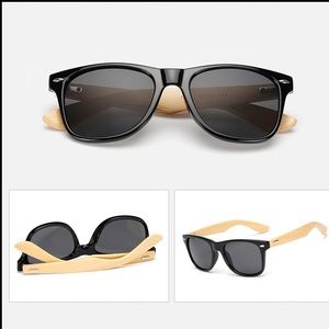 Retro bamboo glasses.