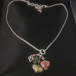 Brighton Multi Colored Hearts Necklace