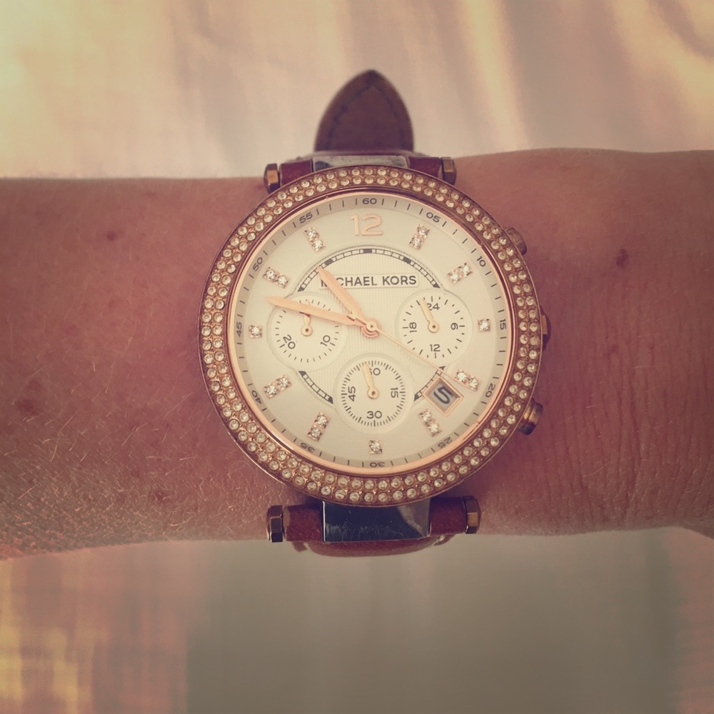 Michael Kors Parker Watch with leather strap