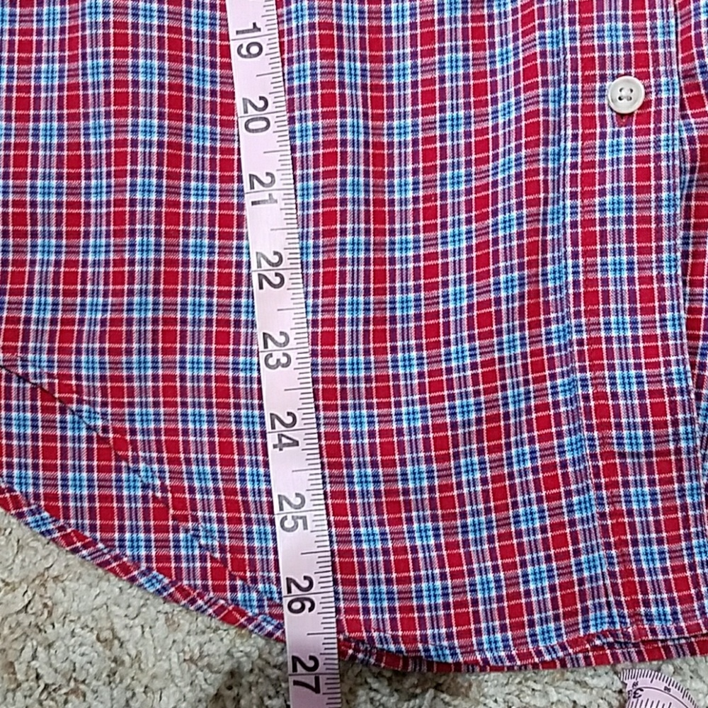 🔖LA FORM red & blue plaid shirt - Picture 5 of 8