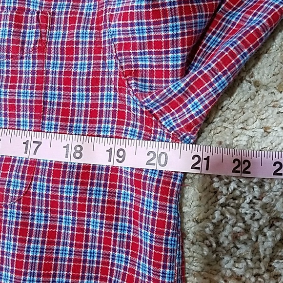 🔖LA FORM red & blue plaid shirt - Picture 6 of 8