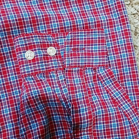 🔖LA FORM red & blue plaid shirt - Picture 8 of 8
