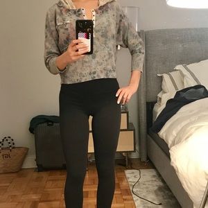 Free People cropped sweatshirt with eyelet hood