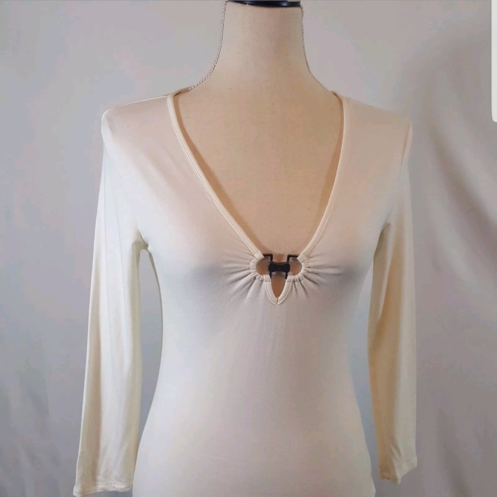 Michael Kors V-neck 3/4 sleeve top