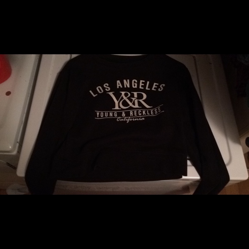 Young and reckless cropped hoodie