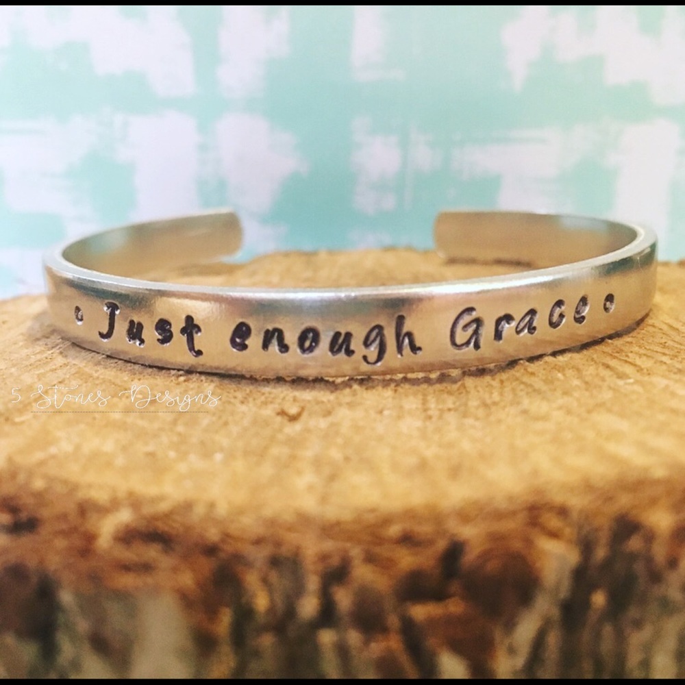 🆕 Just Enough Grace Christian Cuff Bracelet