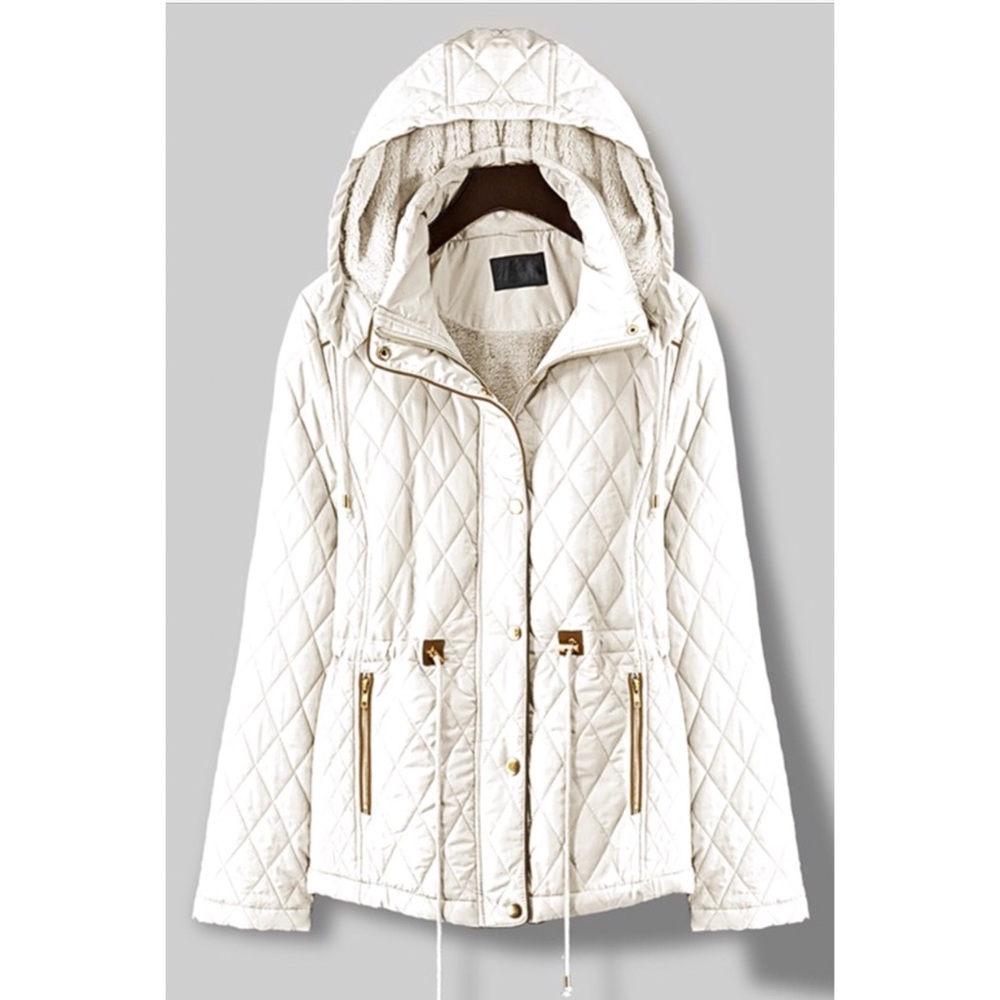  Winter White Quilted Jacket - Picture 2 of 8