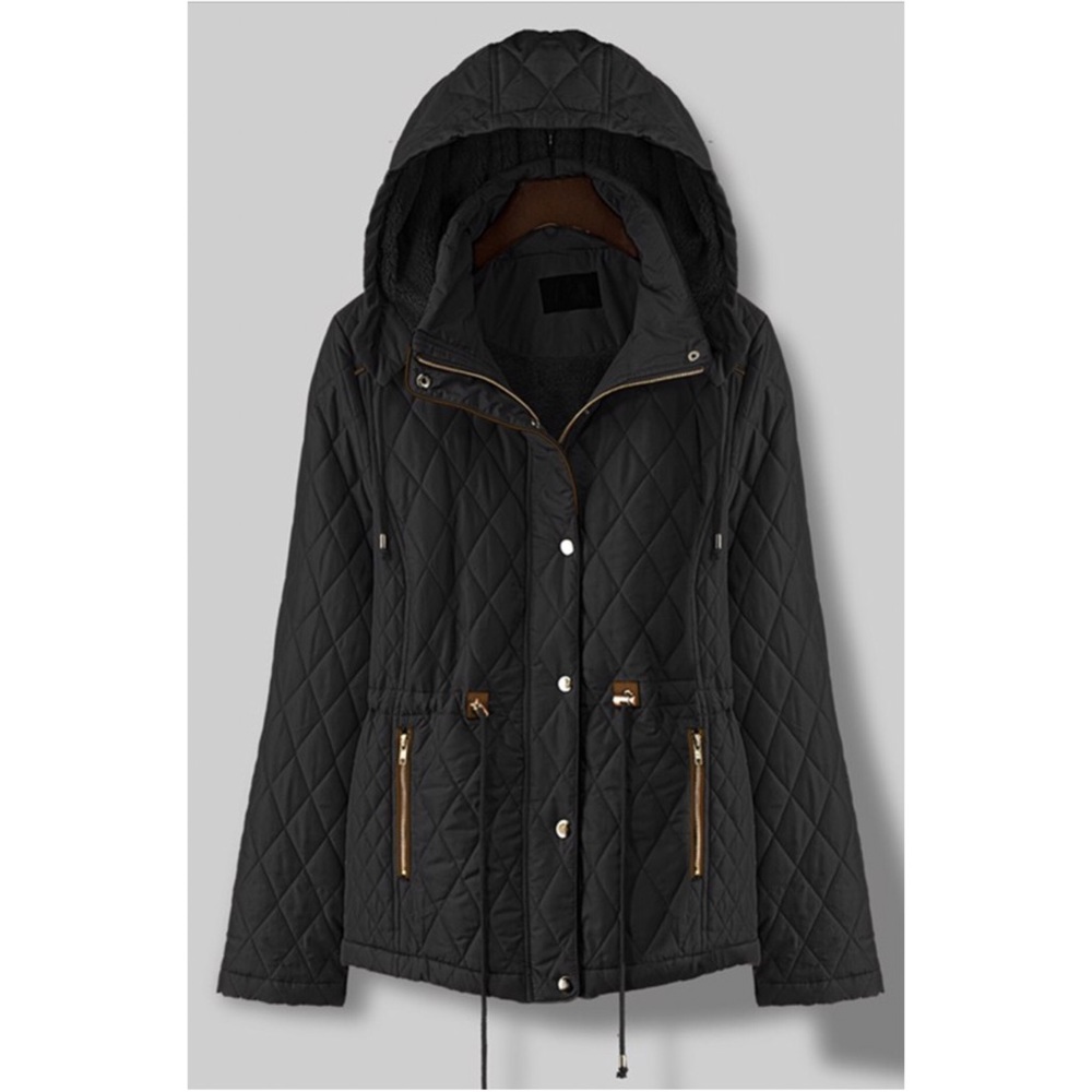 Black Quilted Jacket - Picture 2 of 8