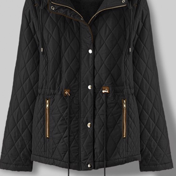  Black Quilted Jacket - Picture 7 of 8