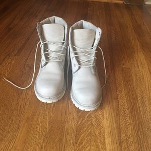 Grey Timberland Boots size 9 W NO TRADE