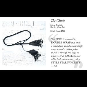 Black Leather Tassel Belt