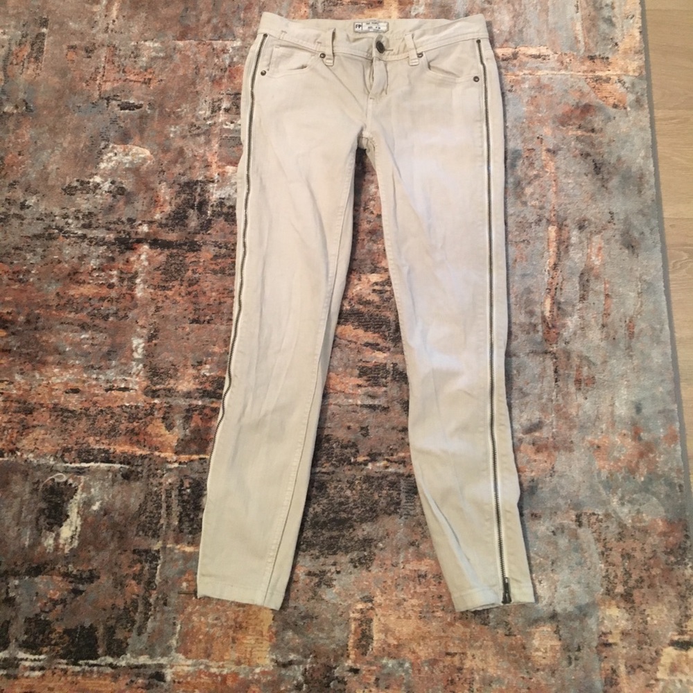 Free people, cream jeans.