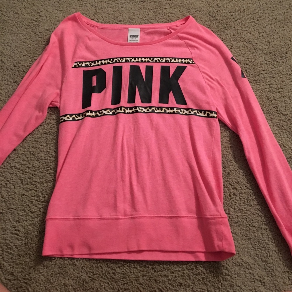 Crew neck pink jacket