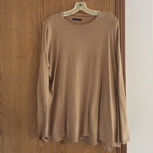 Zara Camel Colored Long Sleeve Sweater