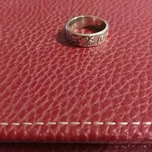 925 Sterling silver Aztec design ring