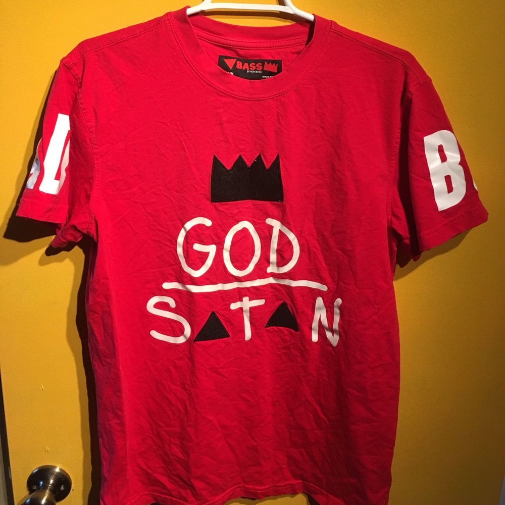 Bass by Ron Bass God over Satan t-shirt