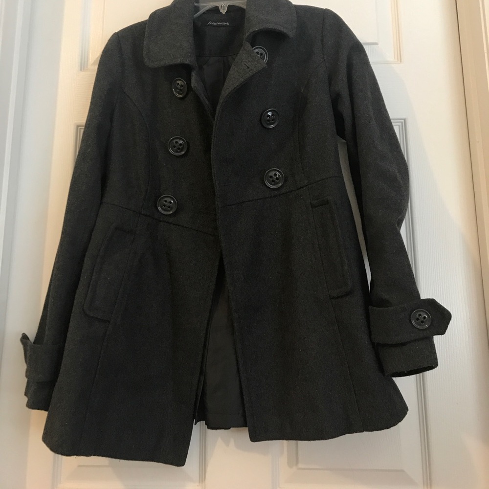 Gray pea coats