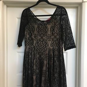 Betsey Johnson. Black Lace Dress. Size 8
