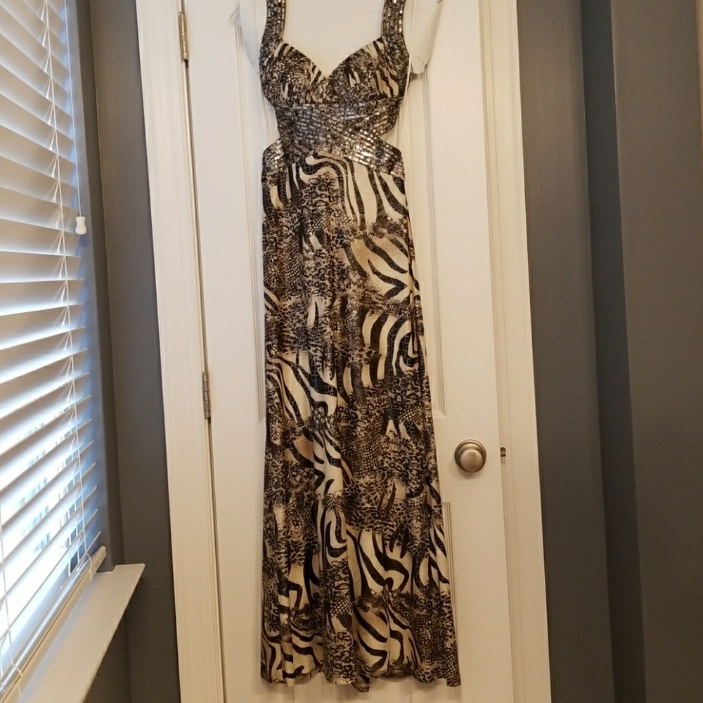 Zebra Open Back dress