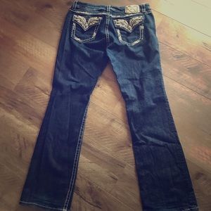 Miss Me stretch boot cut jeans wing pockets