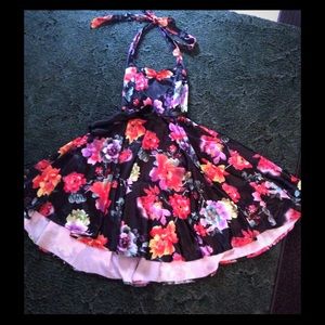 Floral Rockabilly Dress, Size small, halter style
