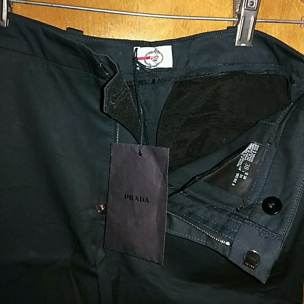 Prada BLack MID-RISE PANTS