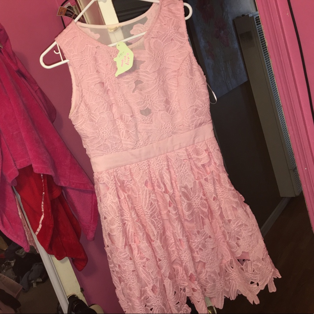 PINK Lace tea & cup dress