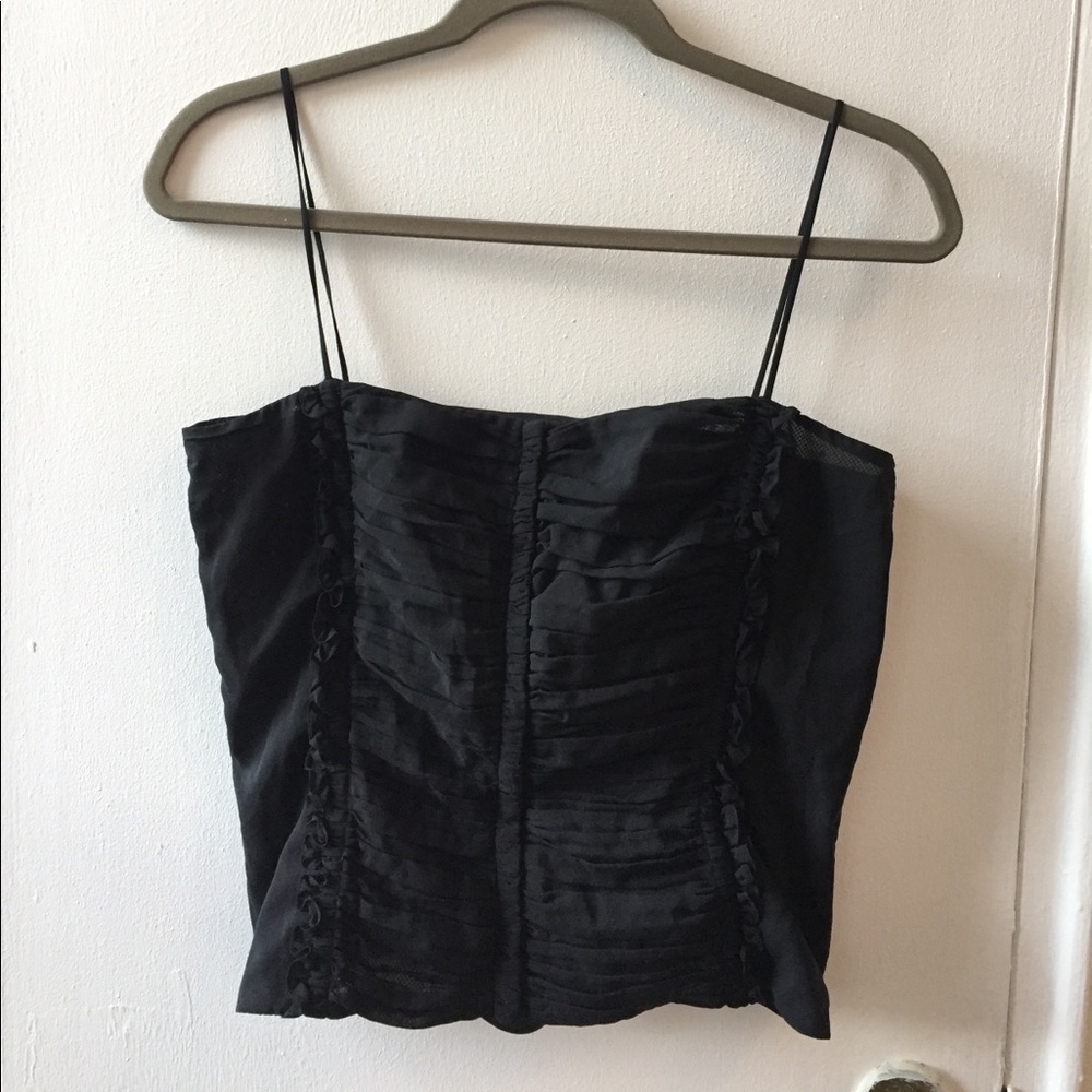 Elie Tahari Silk Ruched Corset