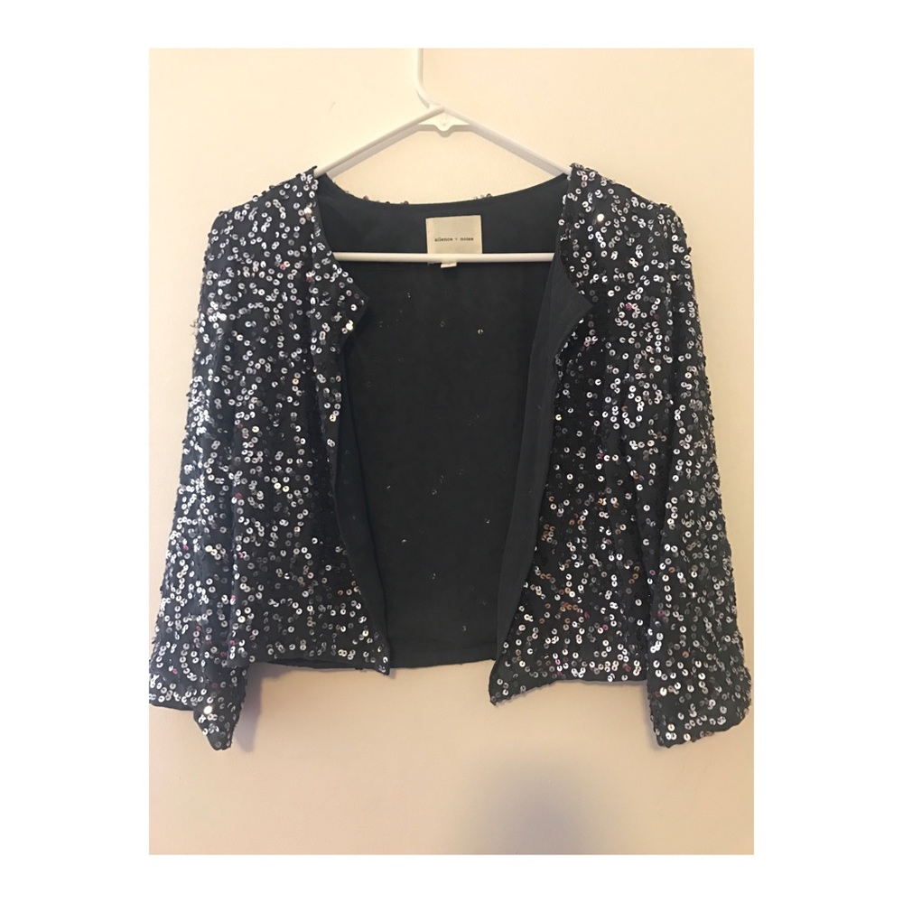 Urban Outfitters Grey Sequin Top