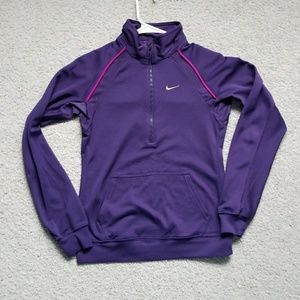 Nike purple dri-fit 1/4 zip sweater
