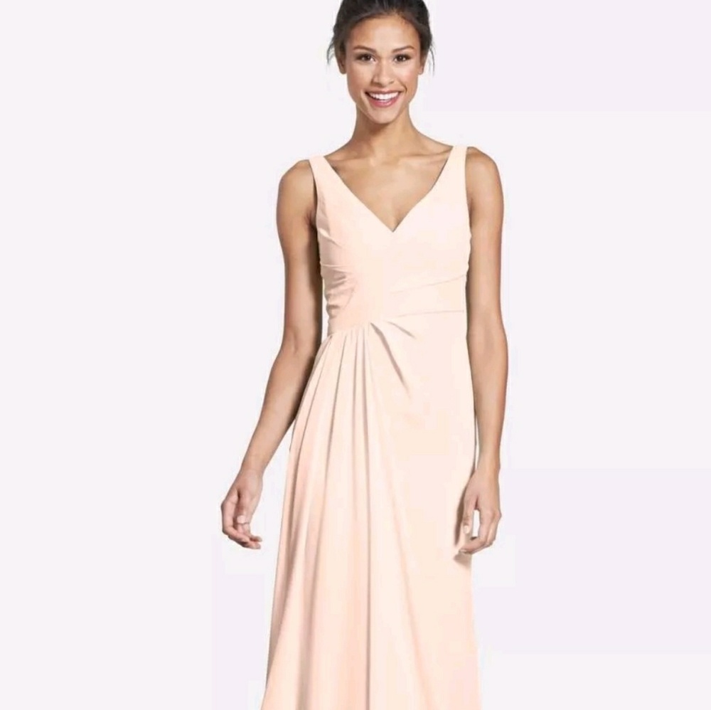 Monique Lhuillier Chiffon Bridesmaid Gown Blush 4