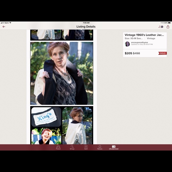 ❤️Beautiful 1960’s style white leather jacket - Picture 3 of 3