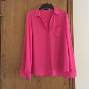 The Limited Brand Hot Pink Button Down Blouse.