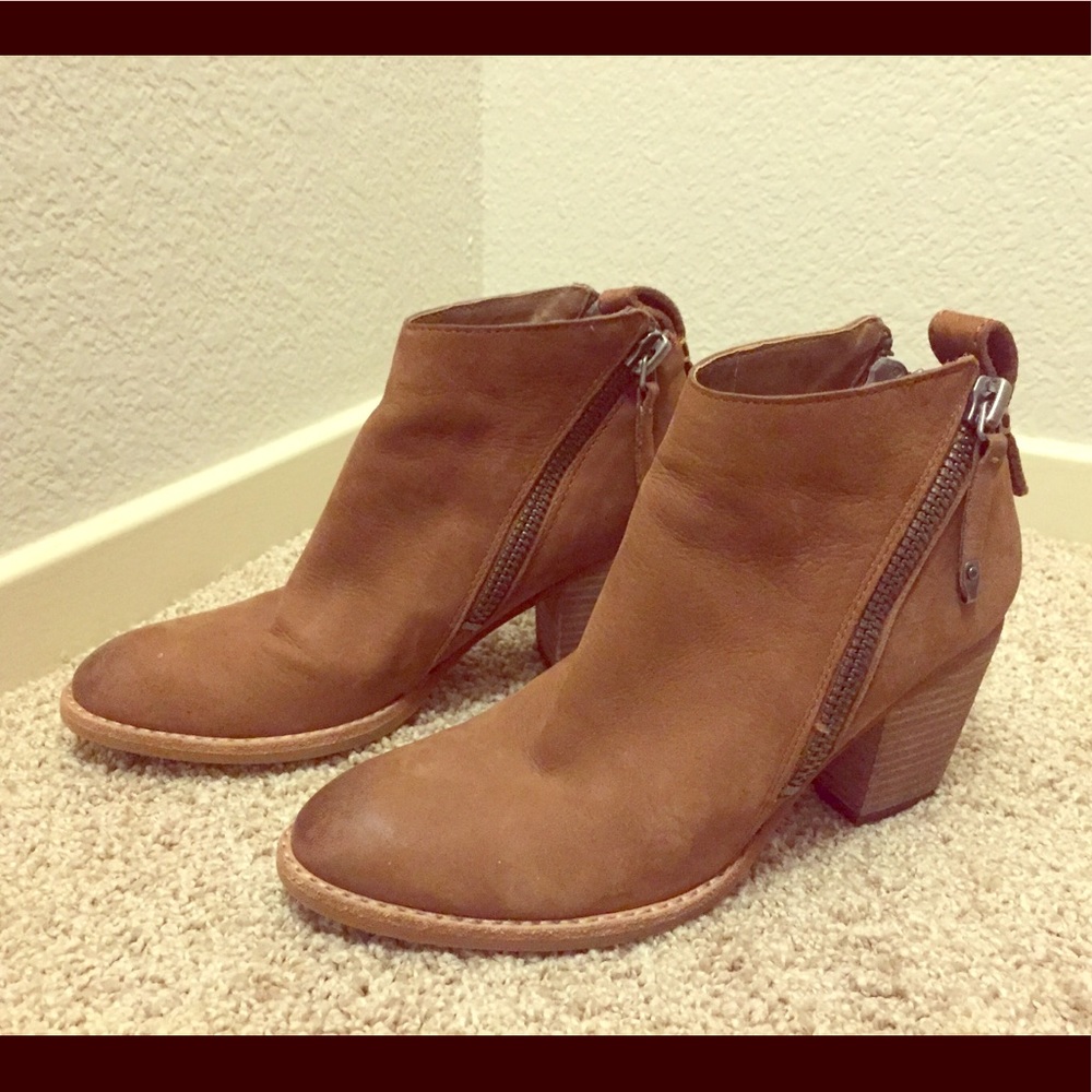 Dolce Vita Cognac Suede Booties