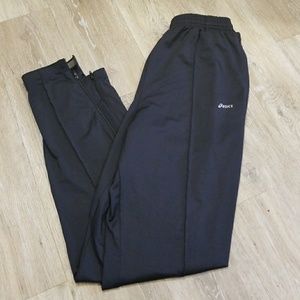 Navy blue Asics track pants