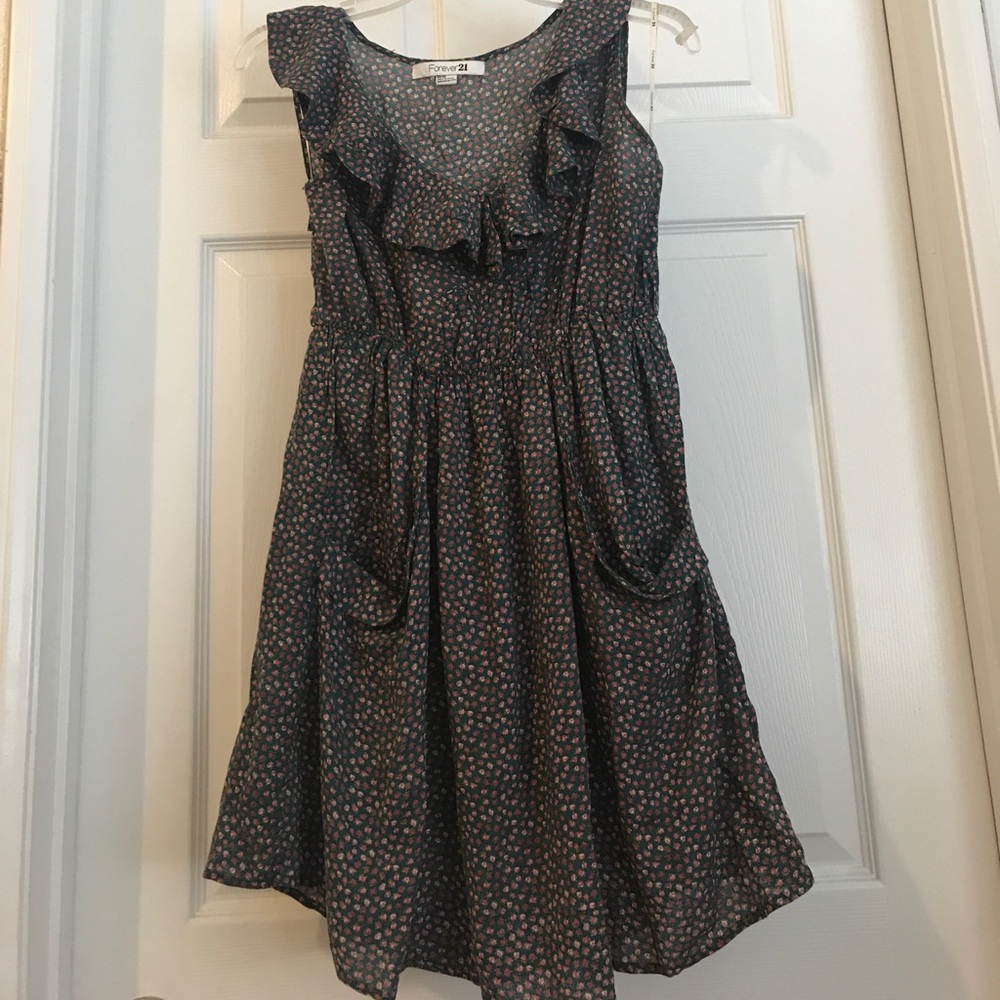 Flower prints casual dress