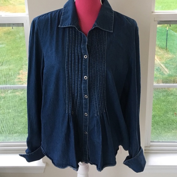 coldwater creek denim shirt