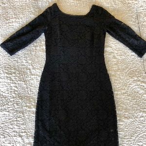 Laundry black lace dress by Shelli Segal