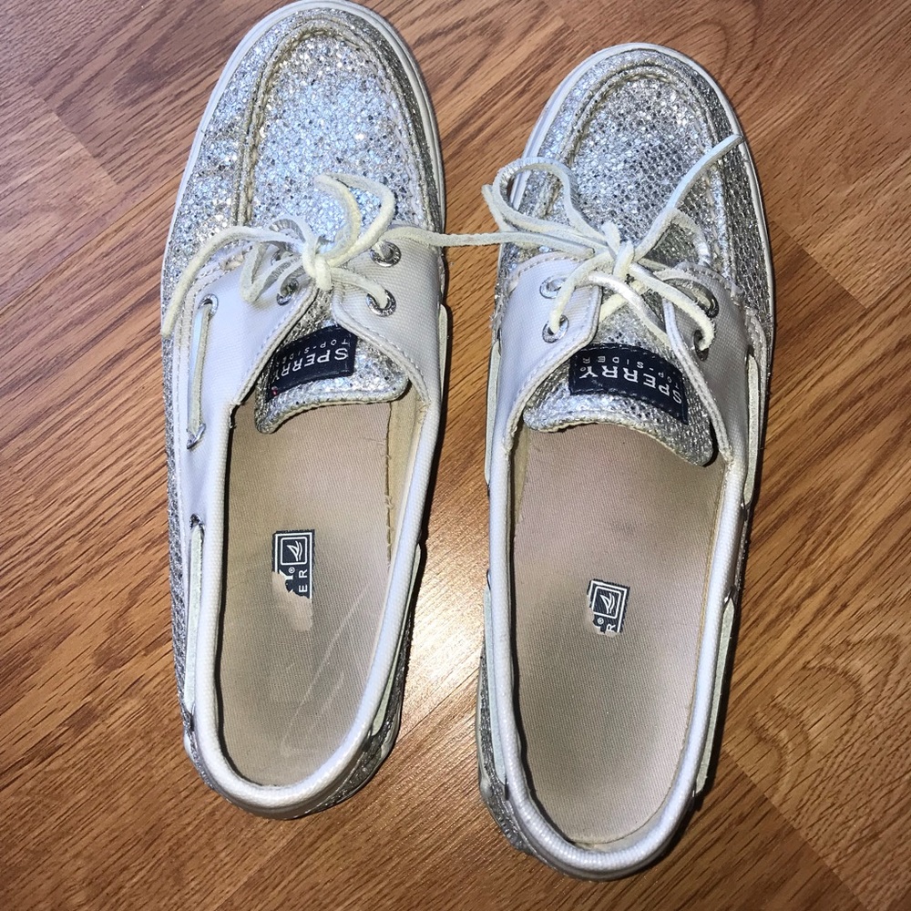 Sperry silver sequins shoes