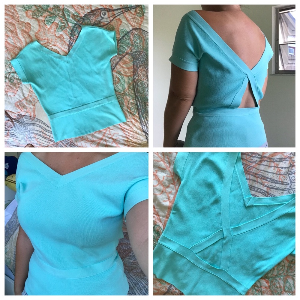 Tiffany Blue Off the Shoulder Top
