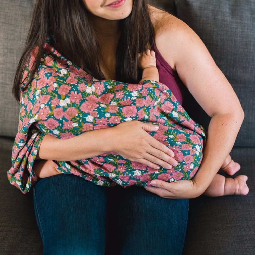 Milkbarn Rose Floral Infinity Nursing Scarf Cover