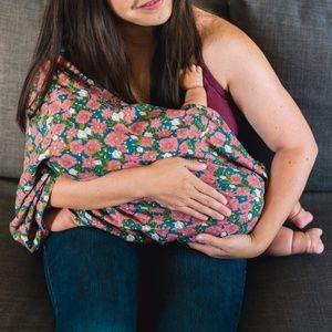Milkbarn Rose Floral Infinity Nursing Scarf Cover