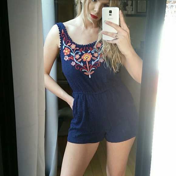 Xhilaration Other - 🎉FINAL MARKDOWN🎉Lacey embroidered romper
