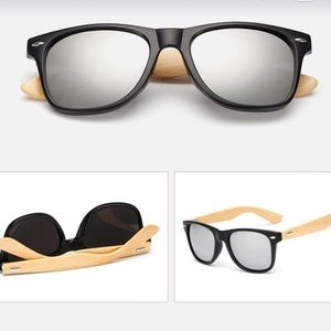 Polarized retro/vintage bamboo sunglasses