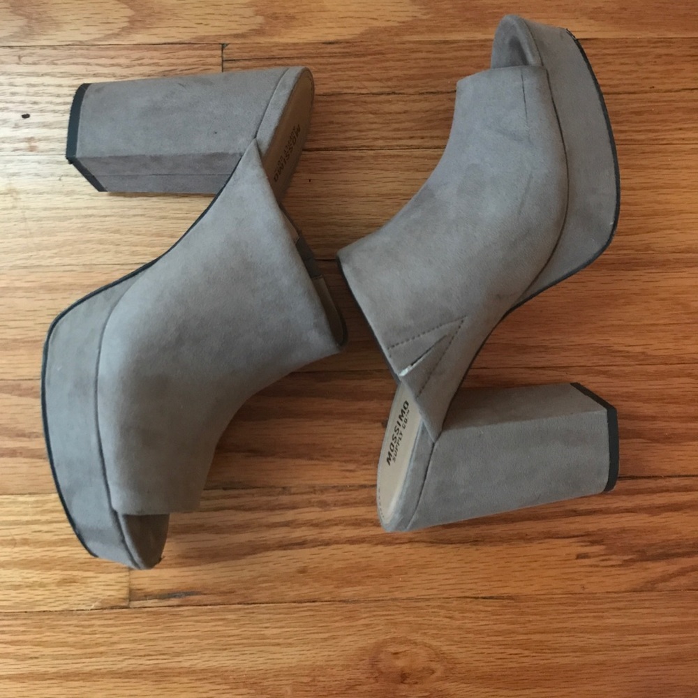 Taupe Slide-on Heels
