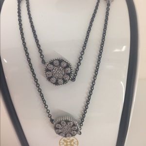 Freida Rothman Sterling silver & cz necklace .