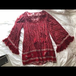 FREE PEOPLE peasant dress XS