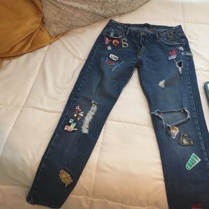 Patches, mom jeans