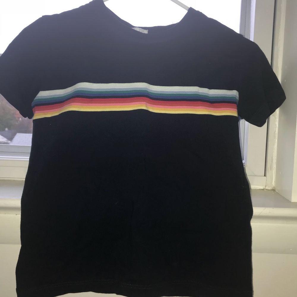 Brandy Melville soft rainbow tee shirt